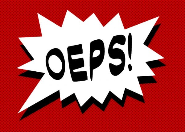 Oeps, klein typfoutje met grote gevolgen (OPGELOST)