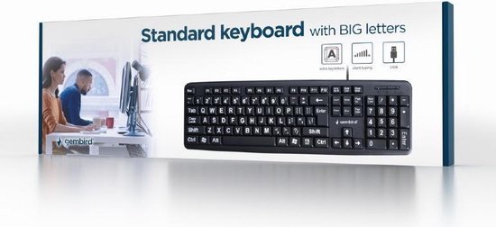 Foto 2 bij artikel "Gembird Grootletter USB toetsenbord".